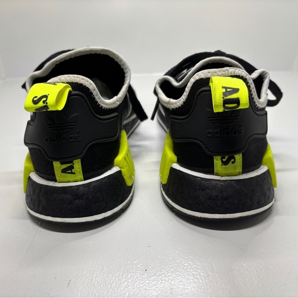 Adidas NMD_R1 Black and Lime Athletic Shoes men’s size 8.5 - Picture 6 of 10